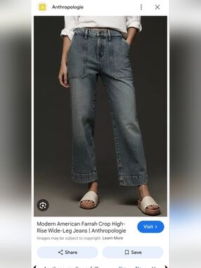 Modern American Farrah Crop High Rise Jean Size 29
